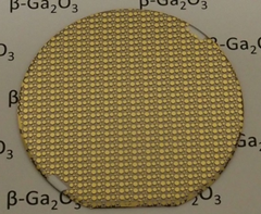 ノベルクリスタルテクノロジー製のショットキー電極付酸化ガリウム2インチエピウエハ