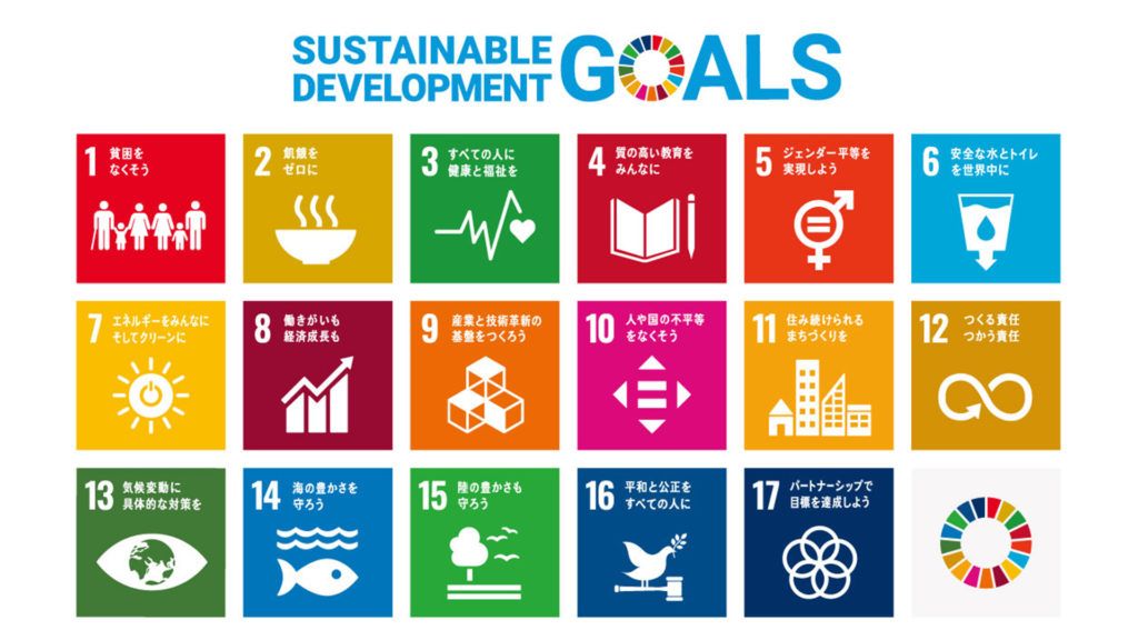 SDGs 17の目標　出所：国際連合広報センター