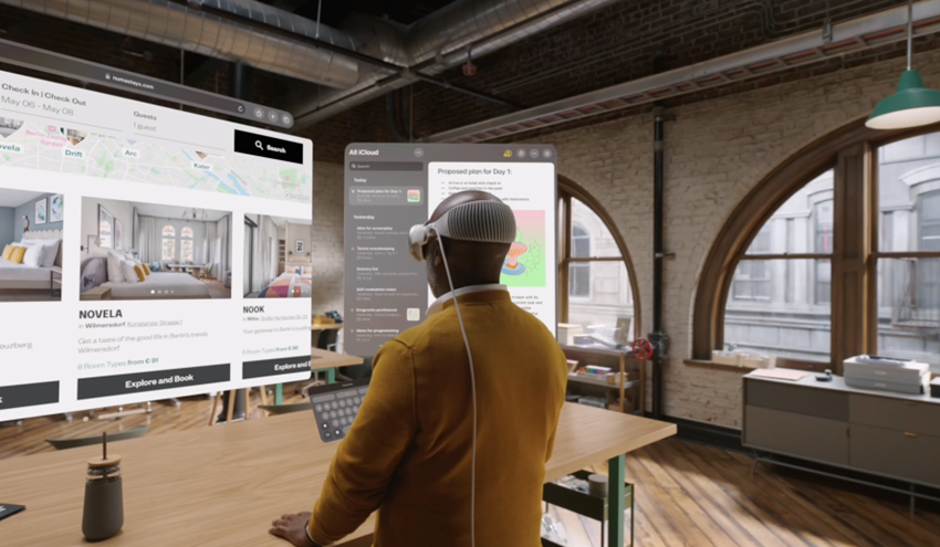 Apple Vision Proの使用イメージ　出所：Apple