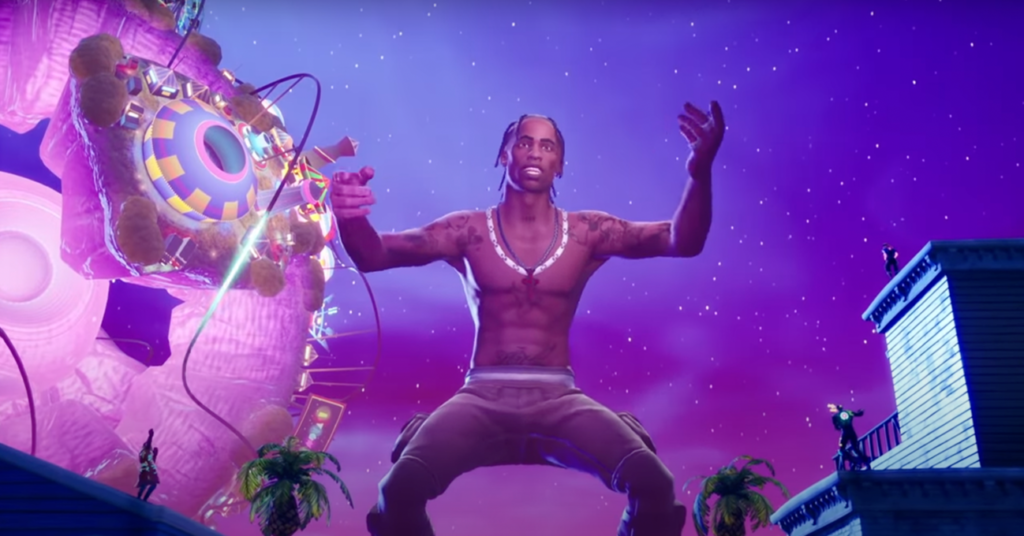 Travis Scottを起用したフォートナイト内のイベント　出所：Travis Scott YouTube Channel