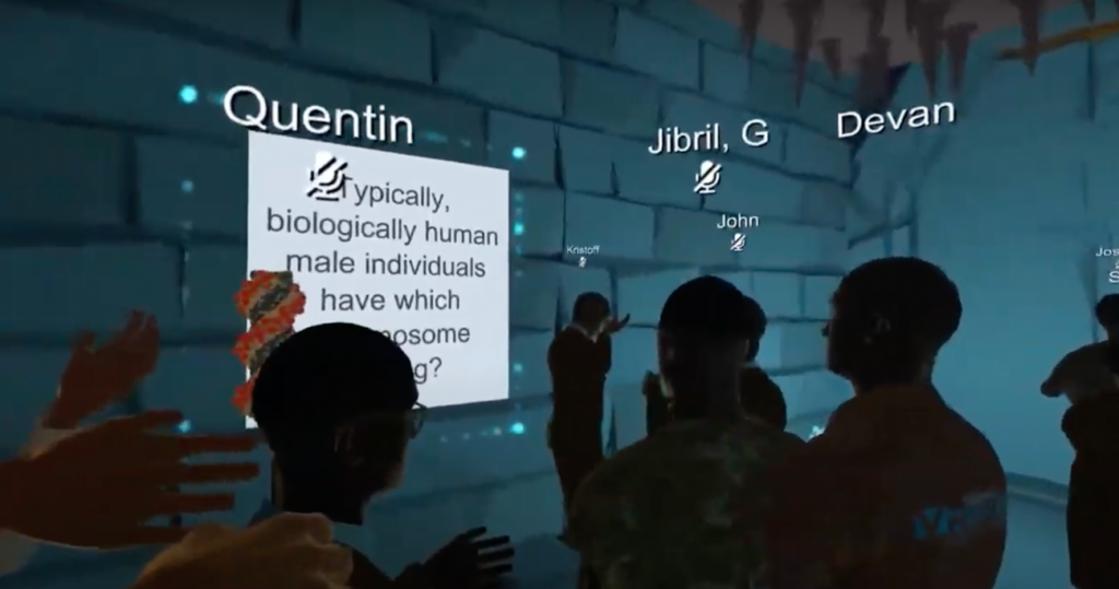 モアハウス大学　VR講義のイメージ　出所：VictoryXR YouTube Channel