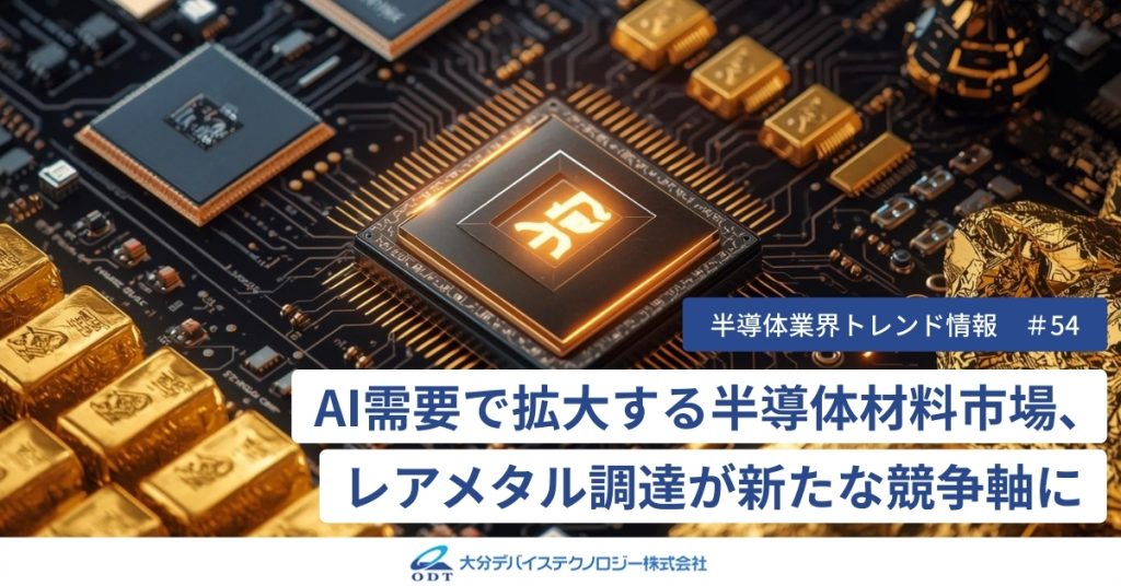 AI需要で拡大する半導体材料市場、レアメタル調達が新たな競争軸に