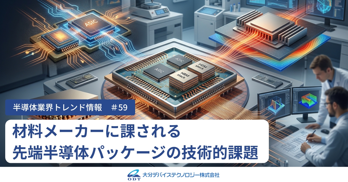 業界トレンド情報第59弾_材料メーカーに課される先端半導体パッケージの技術的課題