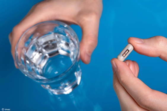 経口摂取型消化管センサー 出所:imec
